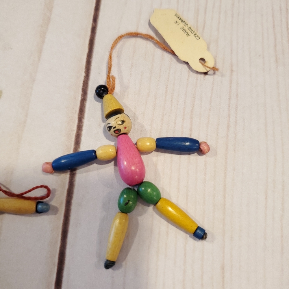 Vintage Wooden People Ornaments - Picture 9 of 11